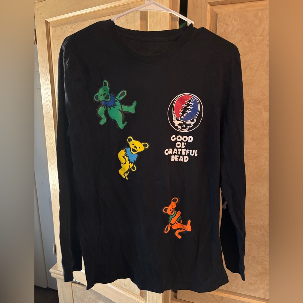 Grateful Dead Dancing Bears Long Sleeve Graphic T-Shirt Large Deadhead Band Tee